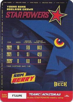 2023 AFL TeamCoach - Star Powers - Silver #SP-04 Sam Berry Back